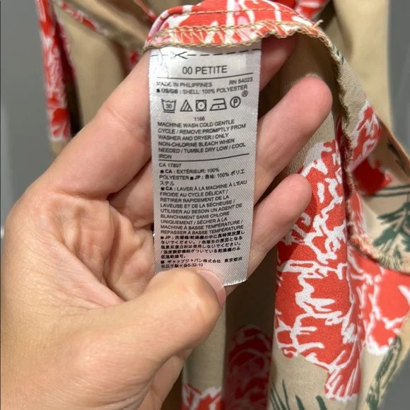 Banana Republic Red Pink Tie Front Sundress - Picture 5 of 5